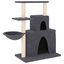 vidaXL Rascador para gatos con postes de sisal gris oscuro 83 cm, , large indicador imagen numero 1