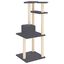 vidaXL Rascador para gatos con postes de sisal gris oscuro 123 cm, , large indicador imagen numero 4