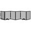 vidaXL Puerta para perros plegable  paneles madera álamo negra, , large indicador imagen numero 3