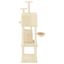 vidaXL Rascador para gatos con postes de sisal crema 180 cm, , large indicador imagen numero 3