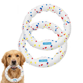 Nobleza Frisbee para Perros Pack de 2 &ndash; Disco Volador Interactivo de Goma E-TPU Indestructible y Ultraligero, Juguete Flotante y Limpiadientes para Adiestramiento en Playa y Parque &Oslash; 23 cm