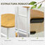 Outsunny Soporte para Plantas de 4 Niveles Estantería para Macetas Soporte para Macetas con Marco de Acero para Interior Salón Dormitorio Terraza Jardín Balcón 40x40x95,5 cm Natural, , large indicador imagen numero 5