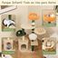 COSTWAY Rascador para Gatos en Forma de Flor, Árbol para Gatos 114cm con Percha Acolchada, Poste y Tablero Rascador de Sisal, Bola Colgante, Hamaca, Centro de Actividades Versátil para Mascotas, , large indicador imagen numero 2