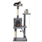 Rascador de sisal con poste para gatos color Gris Huellas, , large image number null