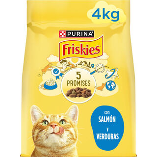 Purina Friskies Adult Pienso para gatos con salmón y verduras