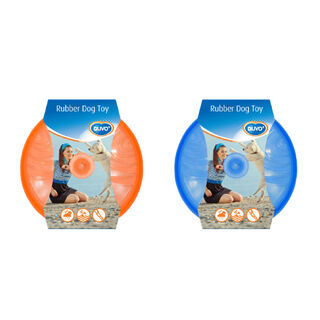 Duvo Juguete TPR Frisbee con luz para perros