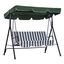Outsunny Columpio de Jardín de 3 Plazas Silla Balancín con Parasol Techo Ajustable en Ángulo Impermeable para Exterior Terraza Balcón Carga Máx. 200 kg Acero 172x110x153 cm Verde, , large indicador imagen numero 1
