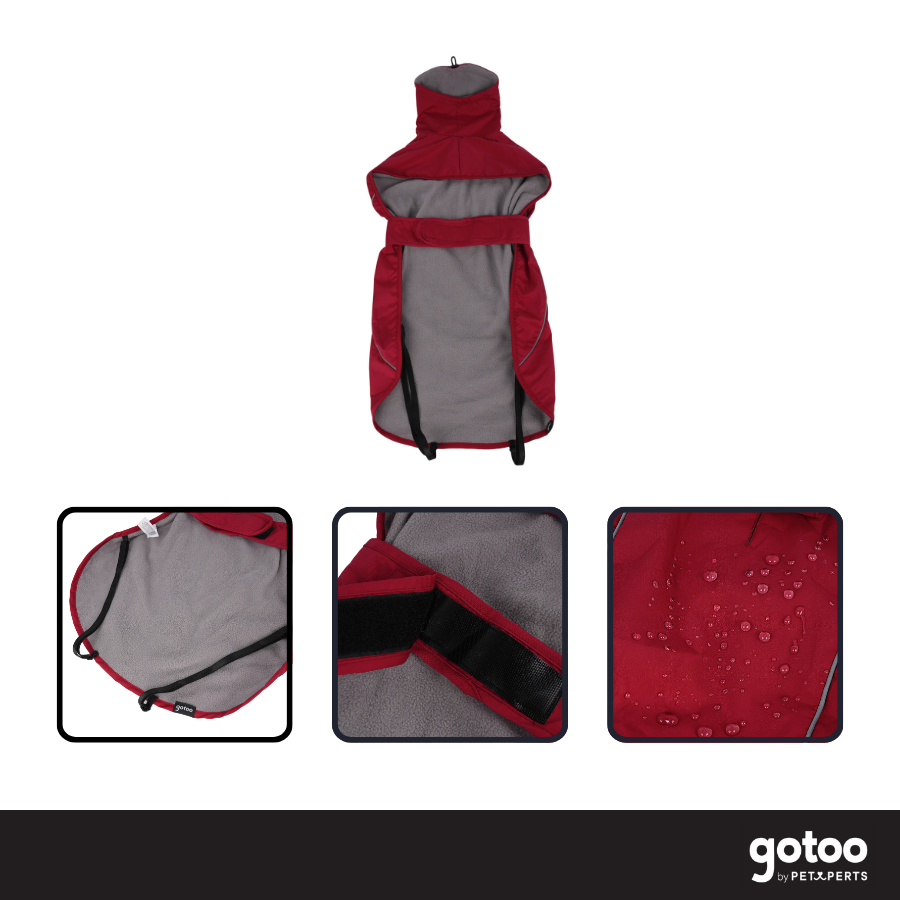 Gotoo Chaqueta Impermeable Rojo para galgos, , large Imagen numero 3