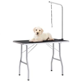 Mesa de aseo para perros color Plateado