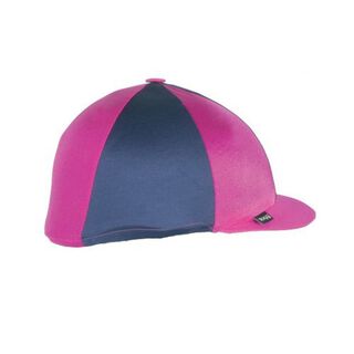 Funda para casco de equitación color Cereza/Azul marino