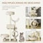 Pawhut árbol rascador con tubo de juego beige para gatos, , large indicador imagen numero 5