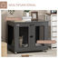 PawHut Jaula para Perros Medianos Mesa Auxiliar 80x55x70 cm con 2 Puertas con Pestillo Cojín de Tela Oxford Extraíble y Rejillas de Acero Perrera para Interiores Gris, , large indicador imagen numero 5