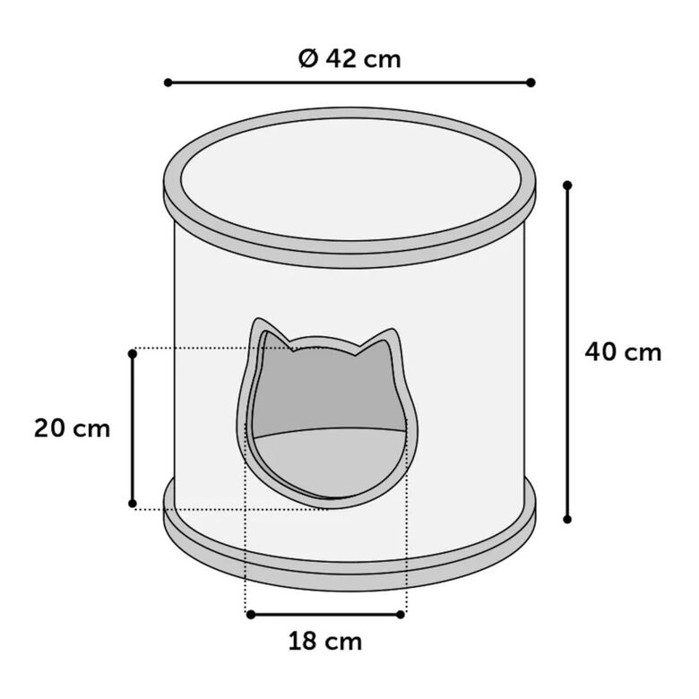 Flamingo Omar Cama Túnel Marrón para gatos. thumbnail