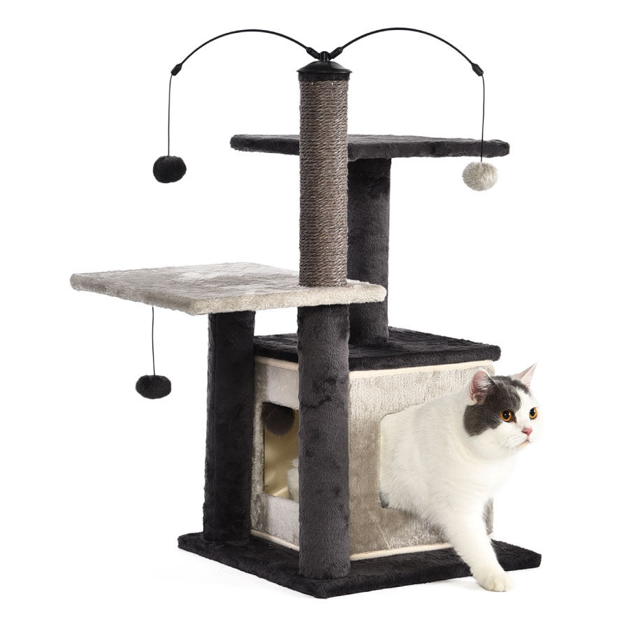 WUAPU RASCADOR GATO 3x1 MARRON 69x40x138, , large Imagen numero 2