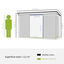 Outsunny Cobertizo de Jardín 280x130x172 cm Base de 3,2 m² Caseta de Exterior Metálica para Almacenamiento de Herramientas con 2 Puertas Correderas y 2 Orificios de Ventilación Verde, , large indicador imagen numero 3