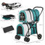PawHut Cochecito Doble para Perros Gatos Cochecito Plegable para Mascotas con 2 Transportines Extraíbles Cinturón de Seguridad Bolsillos Laterales y 2 Cojines 66x50x98 cm Verde y Gris, , large indicador imagen numero 3