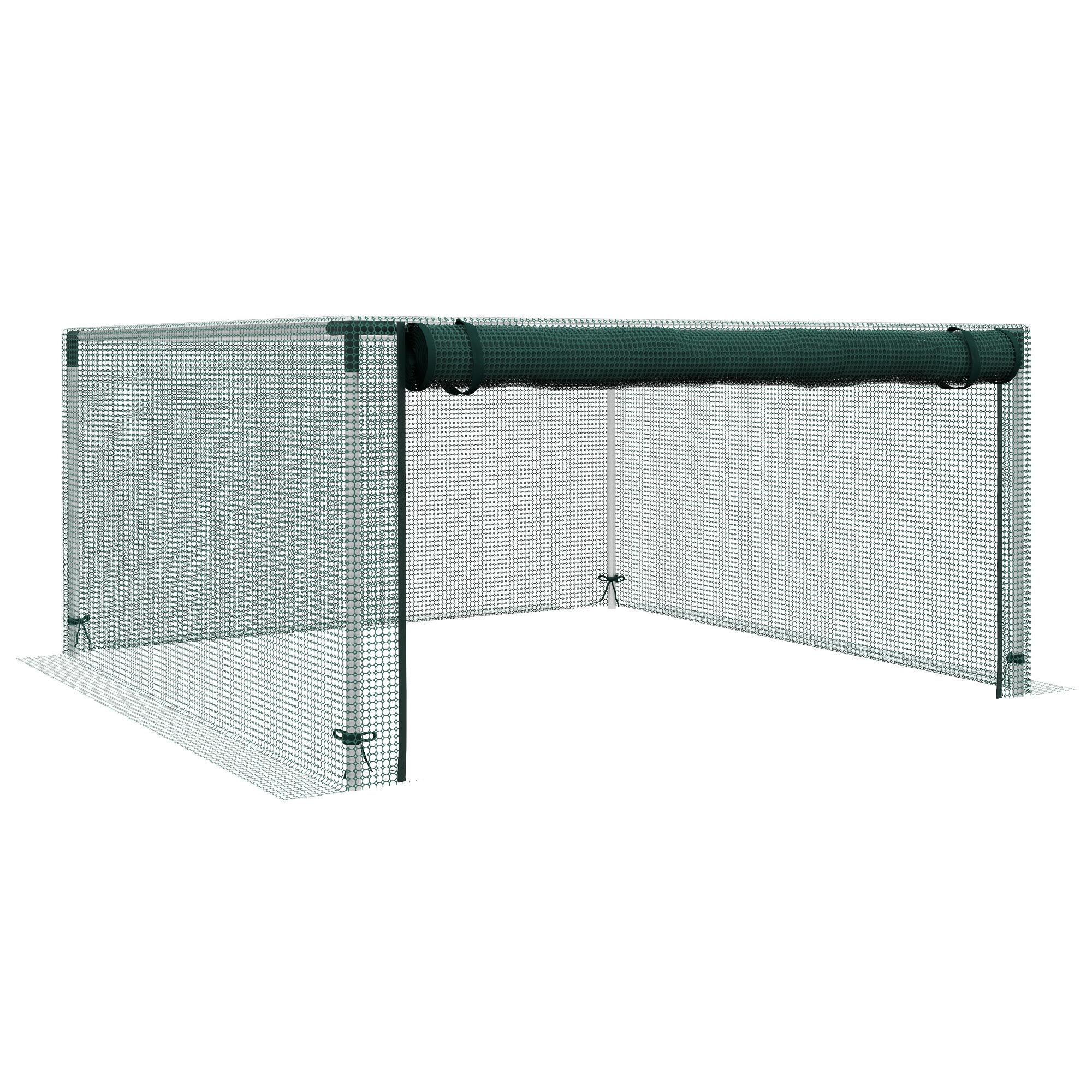 Outsunny Jaula de Cultivo Jaula de Protecci&oacute;n con Soportes de Acero Puerta con Cremallera para Proteger las Plantas Flores en Patio Jard&iacute;n Terraza 125x125x62,5 cm Verde, , large Imagen numero 1