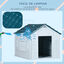 PawHut Caseta para Perros Medianos 65x75,7x63 cm, Casa para Perros con Patrón de Ventana, Techo de Tejas de Imitación, para Interior y Exterior, Azul Verdoso y Blanco, , large indicador imagen numero 5