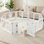 COSTWAY Parque para Cachorros Transparente con Cerradura Doble, Ventosas, F&aacute;cil Montaje, Valla de Seguridad para Perros Convertible para Interior y Exterior, 8 Paneles, , large indicador imagen numero 2