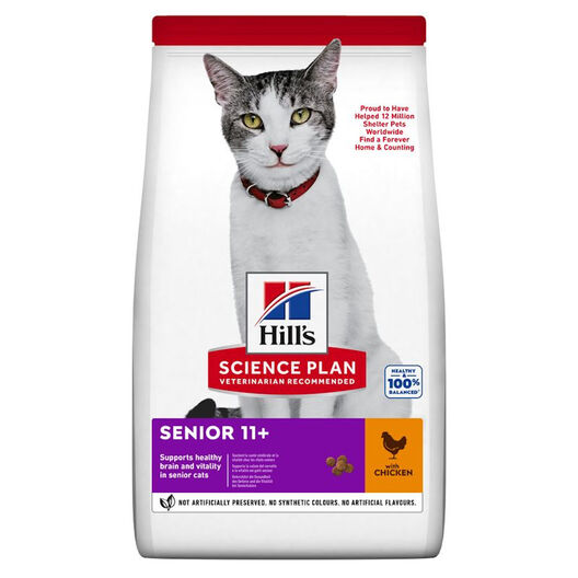 Hill's Science Plan Senior 11+ Pollo Pienso para gatos, , large image number null