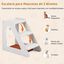 COSTWAY Escalera para Perros y Gatos de 3 Niveles con Pana Antideslizante | Rampa para Perros con Cama Acogedora y Juguete Colgante con Cascabel, Escalones para Mascotas, Acceso al Sof&aacute;, Cama, Ventana, , large indicador imagen numero 3
