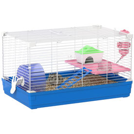 PawHut Jaula para H&aacute;mster Azul
