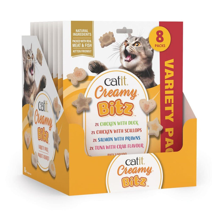 Snacks Catit Creamy Bitz Pack variado, 8 x 12 g, , large Imagen numero 2
