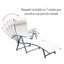 Outsunny Tumbona Plegable Tumbona de Jardín con Respaldo Ajustable en 7 Niveles Almohada y Reposabrazos Carga 165 kg para Piscina Terraza Camping 137x63,5x100,5 cm Beige, , large indicador imagen numero 4