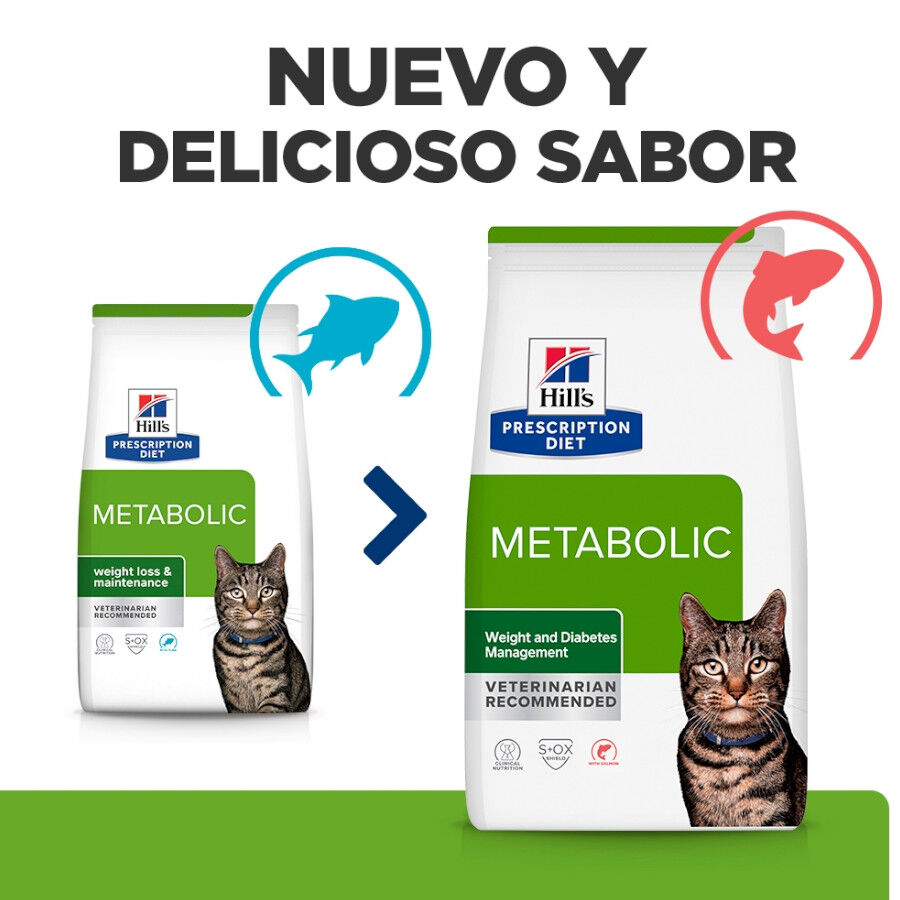8 kg Hill's Prescription Diet Metabolic Salm&oacute;n pienso para gatos, , large Imagen numero 3
