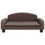 vidaXL Cama para perros de cuero sintético marrón 70x45x30 cm, , large indicador imagen numero 3
