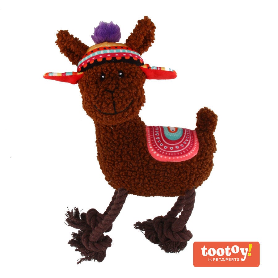 Tootoy! Comfort Rope Legs Alpaca peluche con cuerda para perros thumbnail