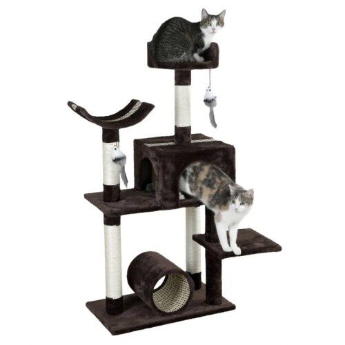 Kerbl &aacute;rbol rascador 3 plantas marr&oacute;n para gatos, , large Imagen numero 4