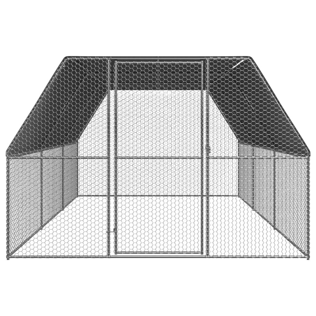 vidaXL Jaula gallinero de acero galvanizado 3x12x2 m, , large Imagen numero 7
