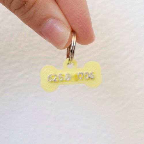 Seron chapa identificativa amarillo para mascotas, , large Imagen numero 2