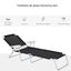 Outsunny Tumbona Reclinable y Plegable de Jard&iacute;n con Respaldo Ajustable en 4 Posiciones Marco de Metal TextelineTranspirable 186x66x80 cm Negro, , large indicador imagen numero 4