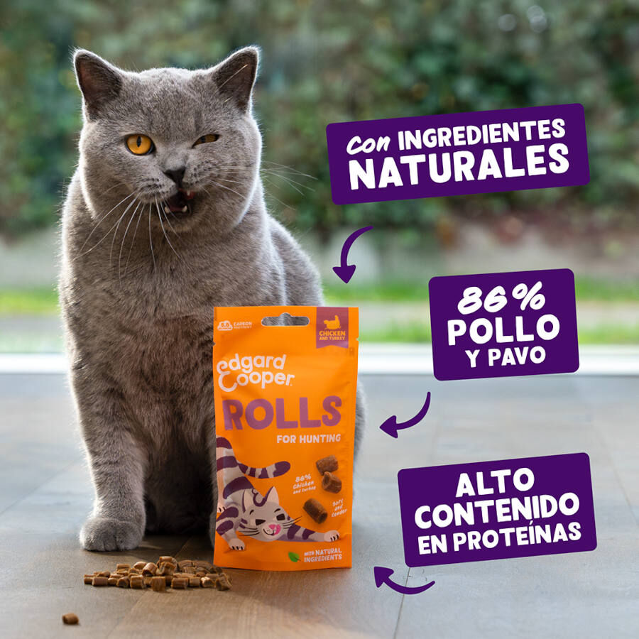 Edgard &amp; Cooper Rollitos Pollo y Pavo para gatos thumbnail