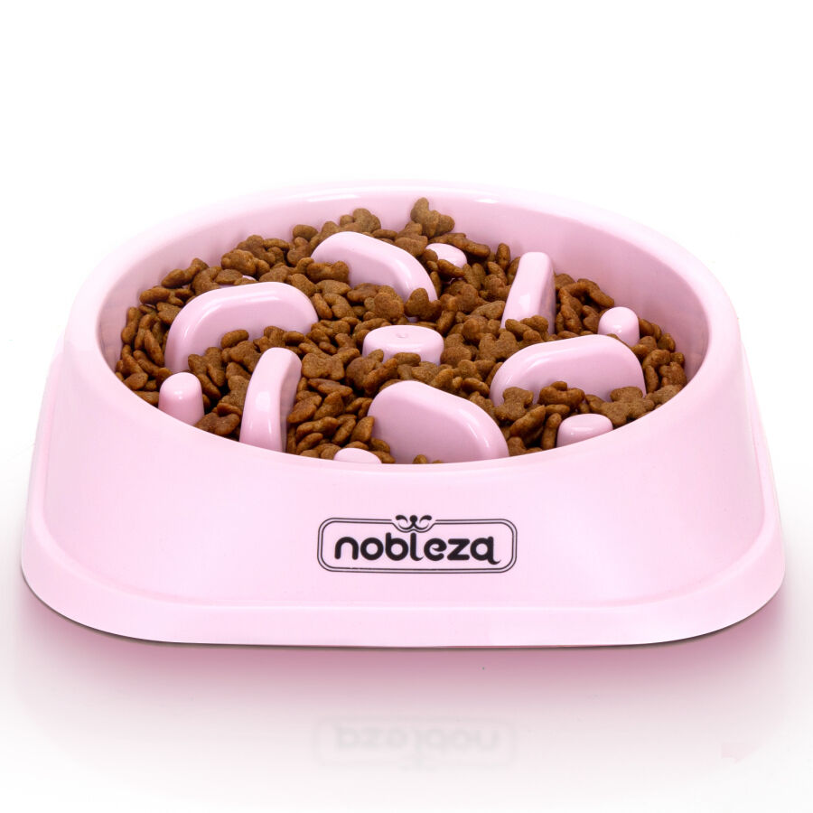 Nobleza Comedero antivoracidad rosa para Perros thumbnail