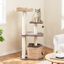 COSTWAY Árbol para Gatos, Torre de Totora de 131 CM con Postes de Rascado de Sisal, Percha, Condo, Bola Colgante, Cojines Lavables, Centro de Actividades para Gatos de 4 Capas, Mueble de Escalada para Gatos, , large indicador imagen numero 3