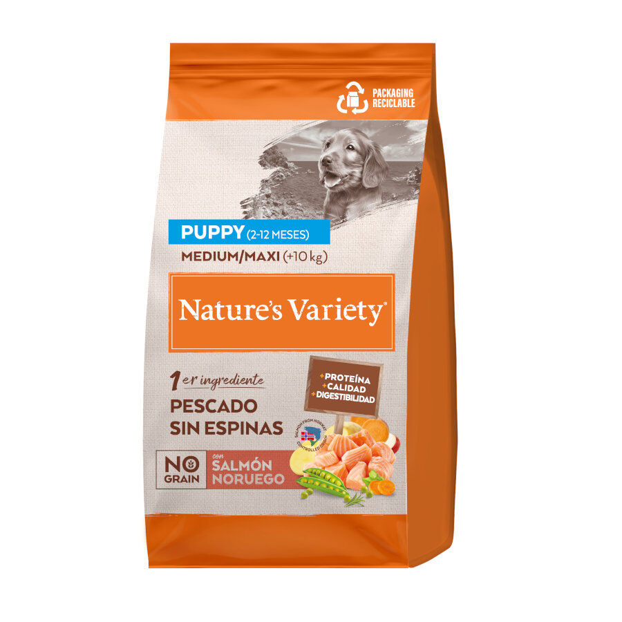 Nature's Variety No Grain Puppy Medium Maxi Salmón pienso para perros