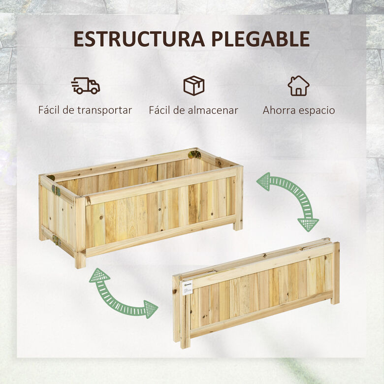 Outsunny Jardinera Madera Natural thumbnail