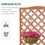 Outsunny Jardinera con Enrejado de Madera Maciza para jardín, , large indicador imagen numero 5