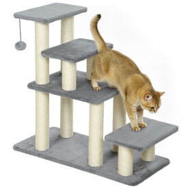 PawHut Escalera para Mascotas Gris