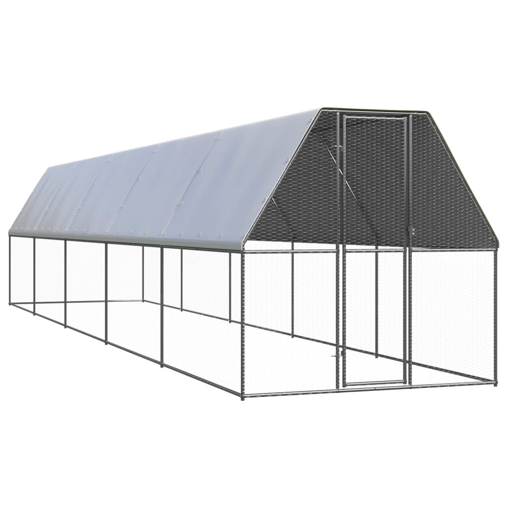 vidaXL Jaula gallinero de acero galvanizado 3x12x2 m, , large Imagen numero 16