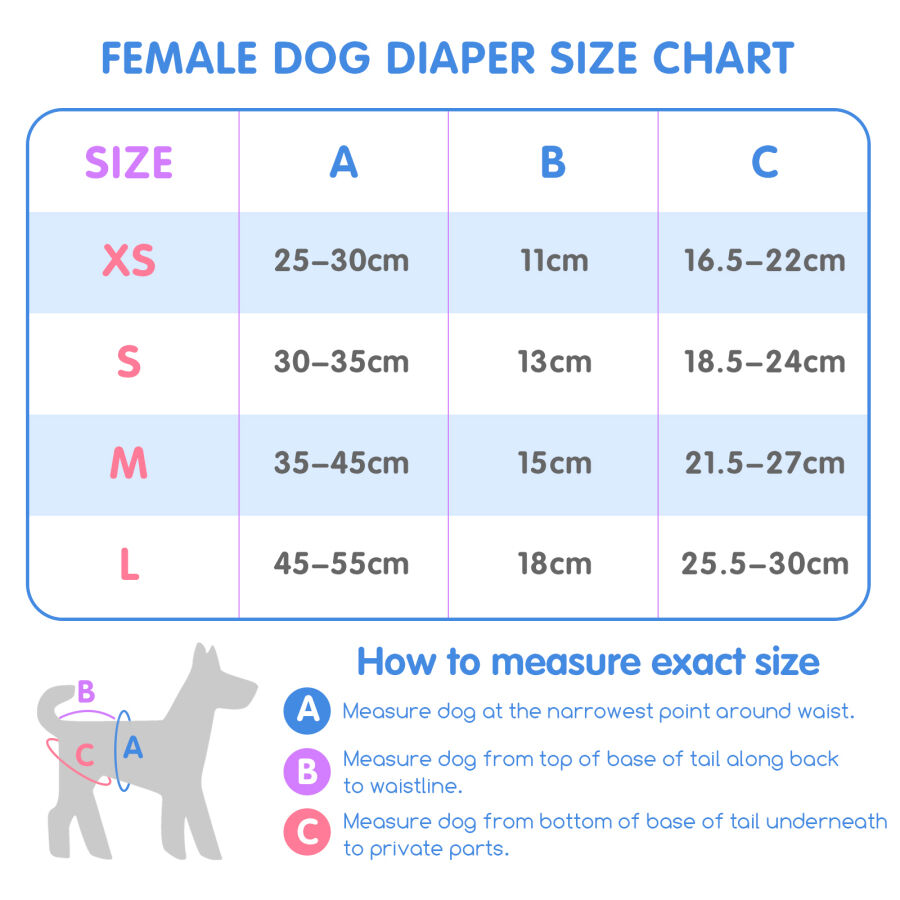 Nobleza 3X Pa&ntilde;ales Lavables para Perros, Bragas Higi&eacute;nica para Perras en Celo, Reutilizable Mascotas Sanitarios Pa&ntilde;al para Perros Hembras (M Cintura 35-45cm, 3 Packs, Azul, Rosa y Violeta), , large Imagen numero 5