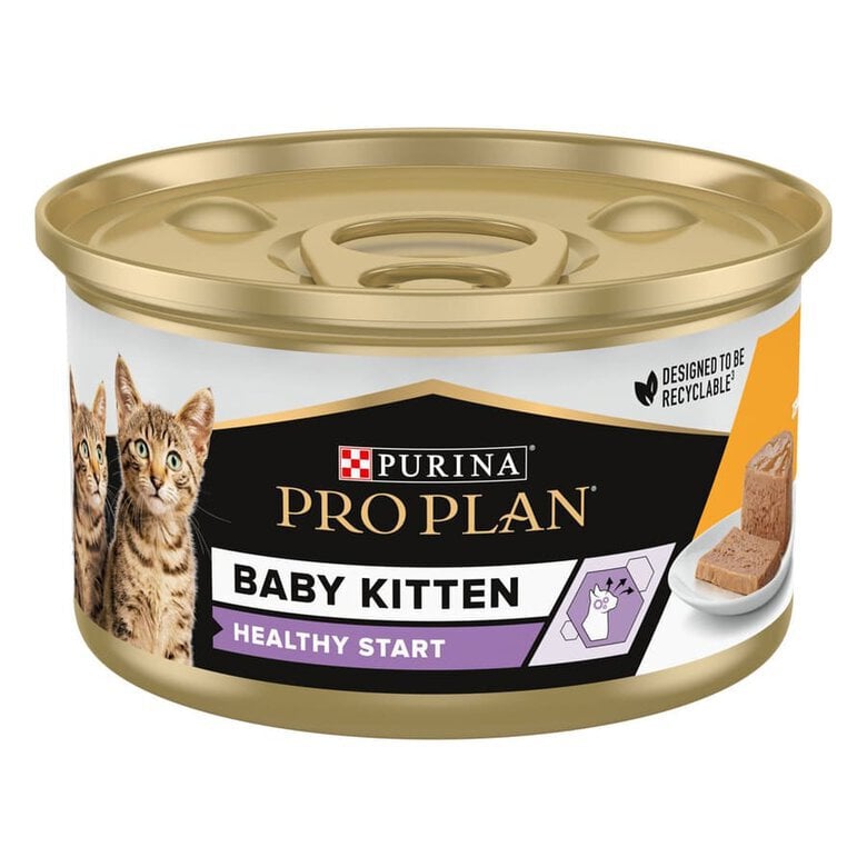 85 g Pro Plan Mousse Baby Kitten Pollo Lata para gatos