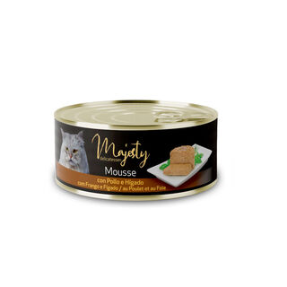 Majesty Adult Mousse de Pollo e Hígado lata para gatos