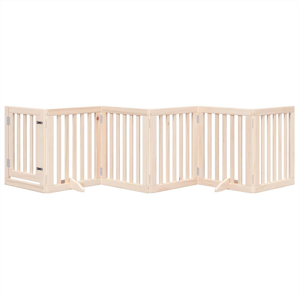 vidaXL Puerta para perros plegable 6 paneles madera de &aacute;lamo 300 cm, , large Imagen numero 8
