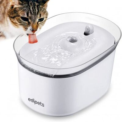 Edipets fuente bebedero automático con sensor de movimiento blanco para gato