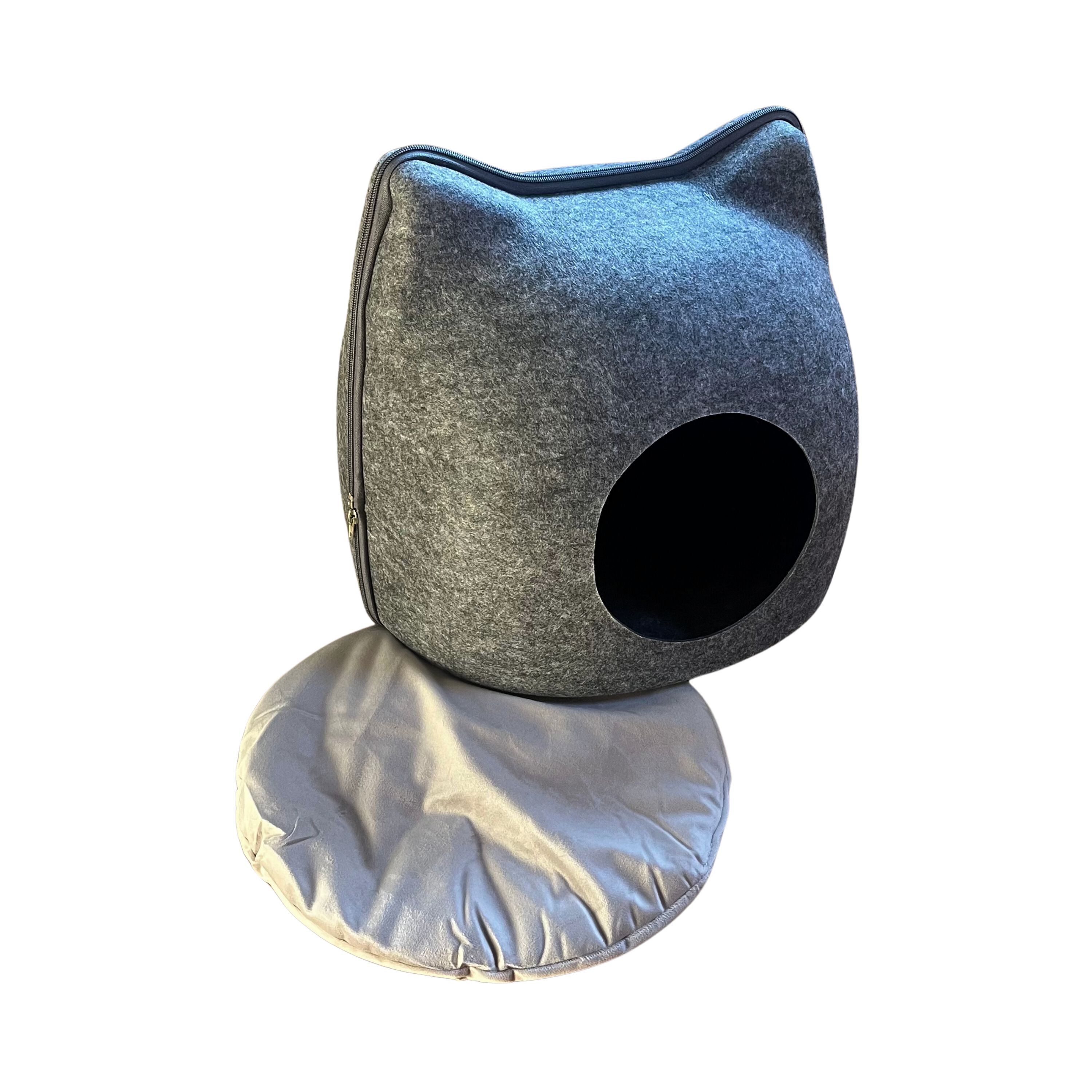 EL &Aacute;TICO PETS Cueva para Gatos con Coj&iacute;n Esponjoso Gris, , large Imagen numero 5