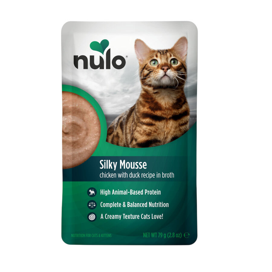 79 g Nulo Silky Mousse Pollo con Pato Sobres para gatos, , large Imagen numero 1
